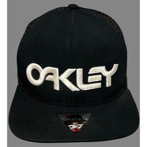 Oakley Black Mesh Snapback Hat Adjustable Cap Raised Logo California Edition